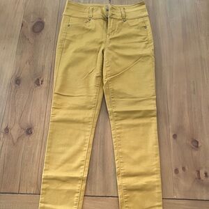 Mustard yellow jeans, size 3